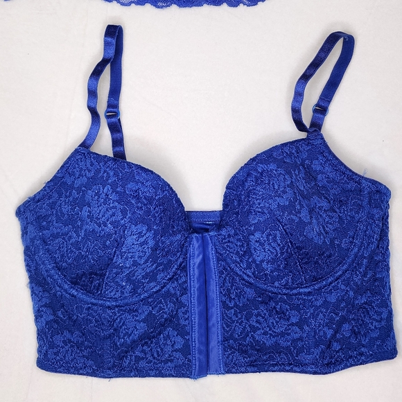 Set of 2 Blue Lace Bralettes - M, XS/S - Picture 4 of 5